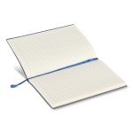 Carnet A5 à couverture souple avec ruban marque-page, pages lignées couleur bleu quatrière vue