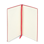 Carnet A5 à couverture souple avec ruban marque-page, pages lignées couleur rouge septième vue
