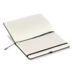 Carnet A5 à couverture rigide en PU, pages lignées couleur noir quatrière vue