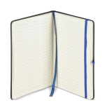 Carnet A5 à couverture rigide en PU, pages lignées couleur bleu troisième vue