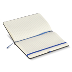 Carnet A5 à couverture rigide en PU, pages lignées couleur bleu quatrière vue