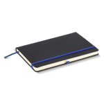 Carnet A5 à couverture rigide en PU, pages lignées couleur bleu cinquième vue