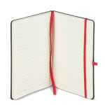 Carnet A5 à couverture rigide en PU, pages lignées couleur rouge troisième vue