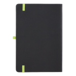 Carnet A5 à couverture rigide en PU, pages lignées couleur vert deuxième vue