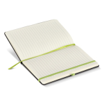 Carnet A5 à couverture rigide en PU, pages lignées couleur vert quatrière vue