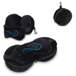 Oreiller de voyage 2 en 1 avec masque de sommeil intégré et housse