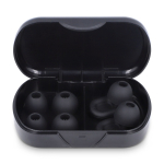 Bouchons d’oreilles en silicone souple avec étui et en 3 tailles couleur noir deuxième vue