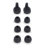 Bouchons d’oreilles en silicone souple avec étui et en 3 tailles couleur noir troisième vue