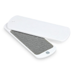 Brosse anti-peluches en plastique résistant avec miroir intégré couleur blanc deuxième vue