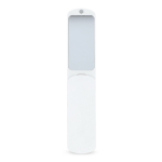Brosse anti-peluches en plastique résistant avec miroir intégré couleur blanc troisième vue
