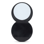 Miroir compact coulissant en plastique avec coque de protection couleur noir troisième vue