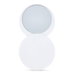Miroir compact coulissant en plastique avec coque de protection couleur blanc troisième vue