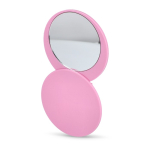 Miroir compact coulissant en plastique avec coque de protection couleur rose deuxième vue
