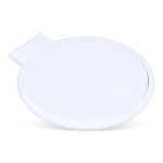 Miroir compact en plastique au design simple et léger couleur blanc deuxième vue