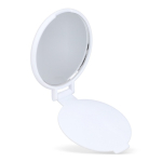 Miroir compact en plastique au design simple et léger couleur blanc troisième vue