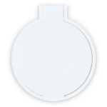 Miroir compact en plastique au design simple et léger couleur blanc cinquième vue