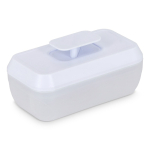 Bac à glaçons en plastique avec éjection par bouton couleur blanc deuxième vue