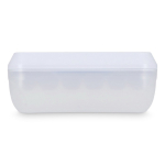 Bac à glaçons en plastique avec éjection par bouton couleur blanc quatrière vue