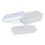 Bac à glaçons en plastique avec éjection par bouton couleur blanc sixième vue