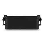 Lunch box à double étage avec clips de fermeture et couverts 1,55 L couleur noir troisième vue
