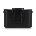 Lunch box à double étage avec clips de fermeture et couverts 1,55 L couleur noir quatrière vue