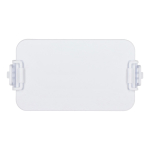 Lunch box à double étage avec clips de fermeture et couverts 1,55 L couleur blanc cinquième vue