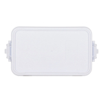 Lunch box à double étage avec clips de fermeture et couverts 1,55 L couleur blanc sixième vue