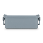 Lunch box à double étage avec clips de fermeture et couverts 1,55 L couleur gris troisième vue