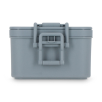 Lunch box à double étage avec clips de fermeture et couverts 1,55 L couleur gris quatrière vue