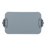 Lunch box à double étage avec clips de fermeture et couverts 1,55 L couleur gris cinquième vue