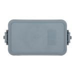 Lunch box à double étage avec clips de fermeture et couverts 1,55 L couleur gris sixième vue