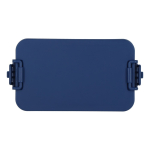 Lunch box à double étage avec clips de fermeture et couverts 1,55 L couleur bleu foncé cinquième vue