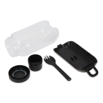 Lunch box multifonction avec couvercle à visser et couverts couleur noir cinquième vue