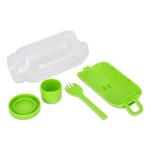 Lunch box multifonction avec couvercle à visser et couverts couleur vert lime cinquième vue