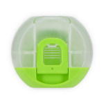 Lunch box multifonction avec couvercle à visser et couverts couleur vert lime huitième vue