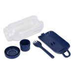 Lunch box multifonction avec couvercle à visser et couverts couleur bleu foncé cinquième vue