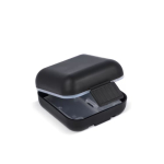 Pilulier compact en plastique avec plusieurs compartiments couleur noir deuxième vue