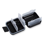 Pilulier compact en plastique avec plusieurs compartiments couleur noir cinquième vue