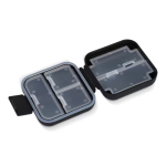 Pilulier compact en plastique avec plusieurs compartiments couleur noir sixième vue