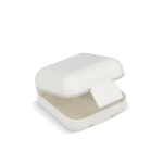 Pilulier compact en plastique avec plusieurs compartiments couleur blanc deuxième vue