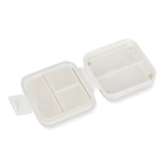 Pilulier compact en plastique avec plusieurs compartiments couleur blanc sixième vue