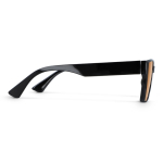 Lunettes de soleil en plastique recyclé avec protection UV400 couleur noir troisième vue