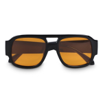 Lunettes de soleil recyclées avec verres teintés et protection UV400 couleur noir deuxième vue