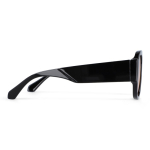 Lunettes de soleil recyclées avec verres teintés et protection UV400 couleur noir troisième vue