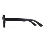 Lunettes de soleil rectangulaires recyclées avec protection UV400 couleur noir quatrière vue