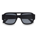 Lunettes de soleil en plastique dur recyclé avec protection UV400 couleur noir quatrière vue