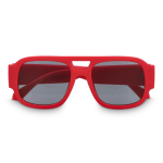 Lunettes de soleil en plastique dur recyclé avec protection UV400 couleur rouge deuxième vue