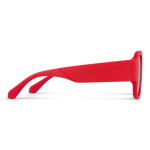 Lunettes de soleil en plastique dur recyclé avec protection UV400 couleur rouge troisième vue