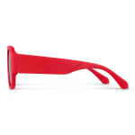 Lunettes de soleil en plastique dur recyclé avec protection UV400 couleur rouge quatrière vue