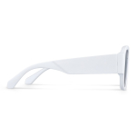 Lunettes de soleil en plastique dur recyclé avec protection UV400 couleur blanc troisième vue